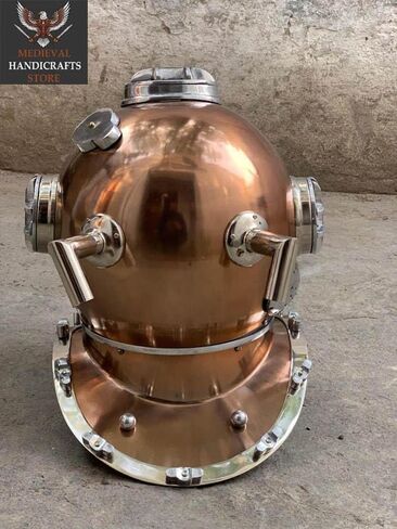 Medieval HANDICRAFTS Store Nautical Maritime US Diver's V Mark Navy Helmet – Antique Decorative Collectible for Home & Office in Saudi Arabia