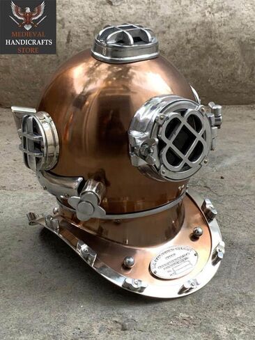 Medieval HANDICRAFTS Store Nautical Maritime US Diver's V Mark Navy Helmet – Antique Decorative Collectible for Home & Office in Saudi Arabia