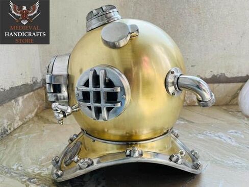 Medieval HANDICRAFTS Store Vintage US Sea Navy Mark V Scuba Diving Diver's Helmet – Maritime Home Décor, Collectible & Gift Item in Saudi Arabia