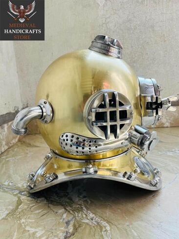 Medieval HANDICRAFTS Store Vintage US Sea Navy Mark V Scuba Diving Diver's Helmet – Maritime Home Décor, Collectible & Gift Item in Saudi Arabia