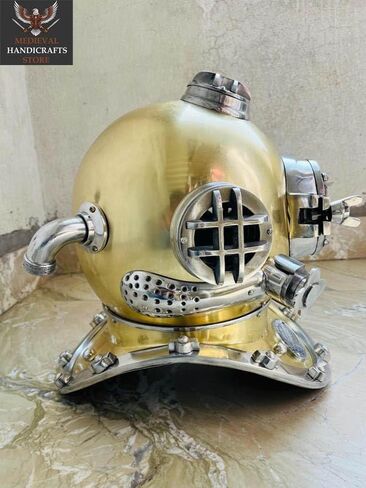 Medieval HANDICRAFTS Store Vintage US Sea Navy Mark V Scuba Diving Diver's Helmet – Maritime Home Décor, Collectible & Gift Item in Saudi Arabia