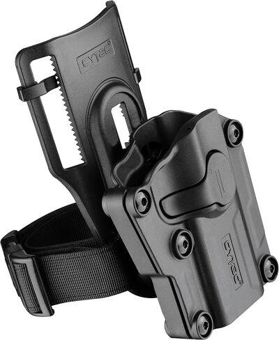 Universal Drop Leg Holster for Most Compact/Full Size Pistols | Level II Retention - Trigger Guard Auto Locking Safety System, Index Finger Release, Adjustable Orientation and Sizable in Kuwait