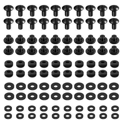 Chicago Screws for for DIY Kydex and Leather Gun Holsters，1/4 Inch,20 Sets | Comes with 20*Phillips Truss Heads, 20*Open Slotted Post Fasteners,60*Rubber Washers/Spacers in Saudi Arabia