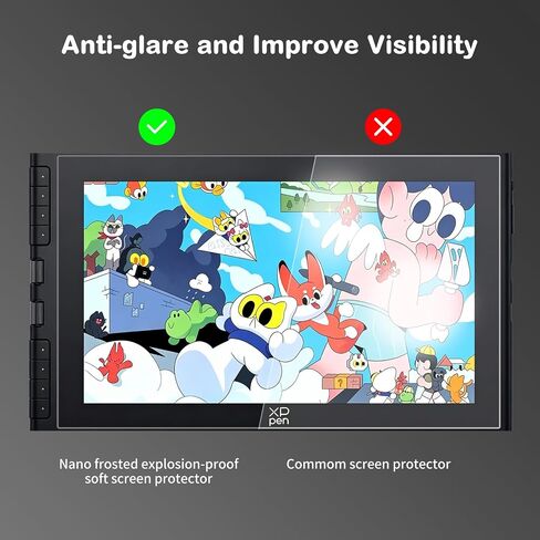 Anti-Glare Screen Protector for XPPen Artist 12 3rd Drawing Tablet 11.9" | Anti Fingerprint | Scratch Resistant | Paper Feel | Matte Nano PET Soft Film | 2-Pack | ﻿ (Matte) in Saudi Arabia