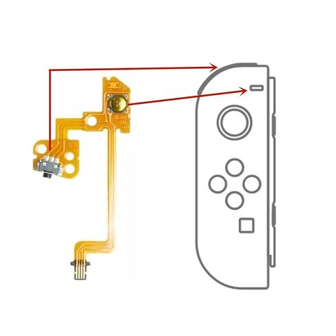 2-Pack L Button Key Ribbon Flex Cable for Nintendo Switch Joy-Con | Left Shoulder Button Replacement, JoyCon Cable, Compatible with Switch/OLED, Not for Switch 2 in Saudi Arabia