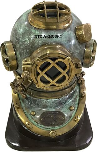Vintage US Navy Diving Divers Helmet Deep Sea Mark V Scuba with Base Home Decor & Office in Saudi Arabia