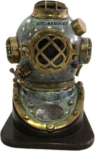 Vintage US Navy Diving Divers Helmet Deep Sea Mark V Scuba with Base Home Decor & Office in Saudi Arabia