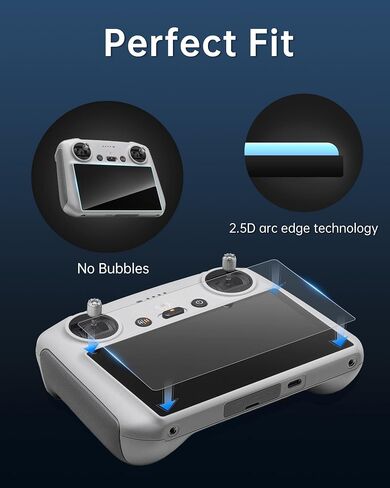 LKTOP 2 Pack RC/RC2 Screen Protector for DJI RC/RC 2 Controller Accessories Mini 4 Pro HD Tempered Glass Mini 3 Pro Film for DJI Mini 4/3 Series, Mavic 4 Pro, Mavic 3 Series, Air 3, Air 2S, Flip, Neo in Saudi Arabia