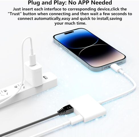 Lightning to HDMI Adapter for iPhone to TV, 1080P 4K@60Hz Video & Audio Sync Screen Converter Digital AV Adapter with Charging Port for iPhone 14 13 12 11 X 8 7 on HDTV/Projector/Monitor in Kuwait