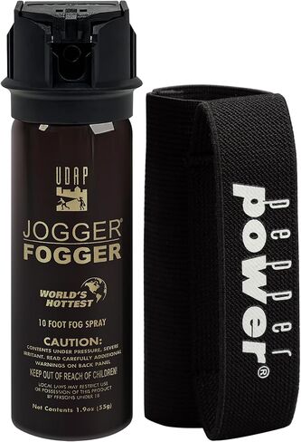 UDAP Pepper Power Jogger Fogger Hot OC Compact Self Defense Pepper Spray with Holster for Women, Men, and Runners, Powerful Blast Pattern in Kuwait