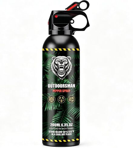 Pepper Spray Outdoor 6.7OZ Self Defense Easy Carry Fast Access | Deterrent for Camping, Hiking, Fishing, Powerful Blast Pattern Safety for Both Women and Men Quick Release in Saudi Arabia