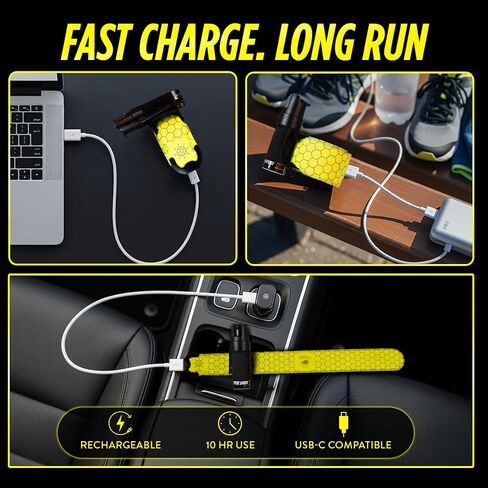 Pepper Spray Self Defense for Runners with Rechargeable LED Armband, Reflective Lights for Runners, Reflective Safety Gear Women, Men for Walking, Cycling at Night, High Visibility Arm Band in Saudi Arabia