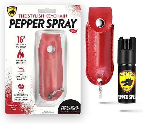 Pepper Spray for Women, Keychain Self Defense with Small Leather Case, OC Spray, 16 Feet Longer Range, UV Dye, Twist Top Safety in Saudi Arabia