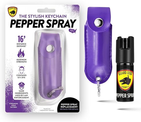 Pepper Spray for Women, Keychain Self Defense with Small Leather Case, OC Spray, 16 Feet Longer Range, UV Dye, Twist Top Safety in Saudi Arabia