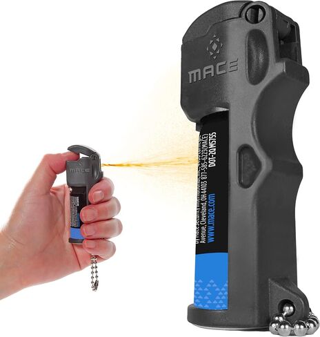 Mace Pepper Spray - 3-in-1 Formula Max Police Strength OC with Tear Gas & UV Dye, Fast Flip Top, Finger Grip for Handling & Accuracy, Triple Action Models, Self Defense Pepper Spray for Women & Men in Saudi Arabia
