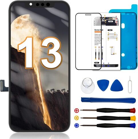 for iPhone 14 Plus Screen Replacement Kit 6.7 inch, Full HD LCD Display 3D Touch Screen Digitizer Full Assembly + Repair Tools. Model A2632, A2885, A2886, A2887, A2888 in Kuwait
