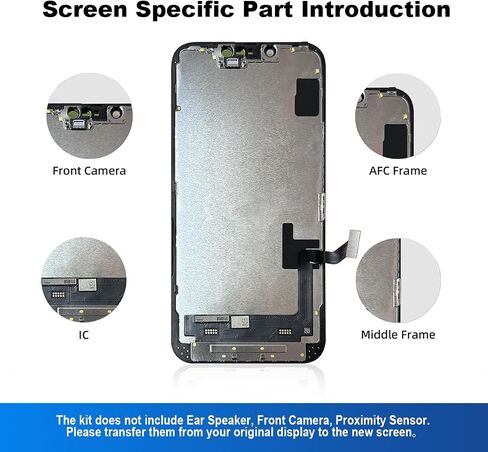 for iPhone 14 Plus Screen Replacement Kit 6.7 inch, Full HD LCD Display 3D Touch Screen Digitizer Full Assembly + Repair Tools. Model A2632, A2885, A2886, A2887, A2888 in Kuwait