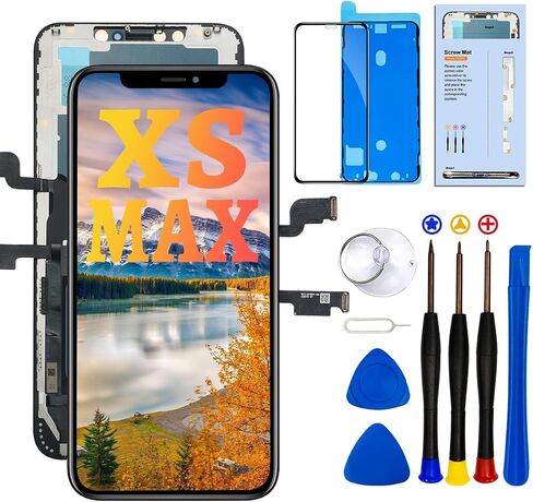 for iPhone 14 Plus Screen Replacement Kit 6.7 inch, Full HD LCD Display 3D Touch Screen Digitizer Full Assembly + Repair Tools. Model A2632, A2885, A2886, A2887, A2888 in Kuwait
