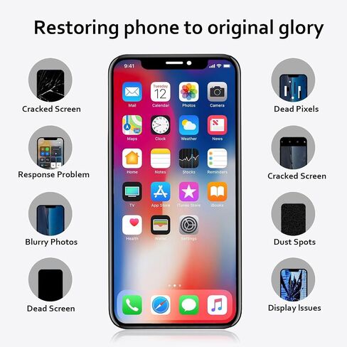 for iPhone 14 Plus Screen Replacement 6.7 inch,LCD Display Touch Screen Digitizer Assembly Compatible with A2886, A2632, A2885, A2888, A2887(No Tools) in Saudi Arabia