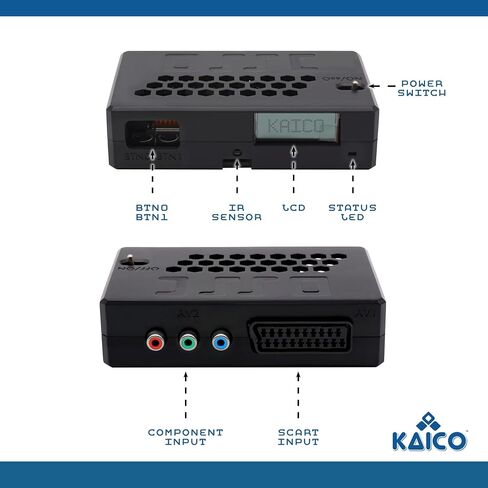 Kaico OSSC 1.8 Open Source Scan Converter, SCART Component VGA to HDMI | SCART to HDMI converter, line multiplier upscaler for zero-lag RGB retro gaming, with HDR mode, 6X output and image filters in Saudi Arabia