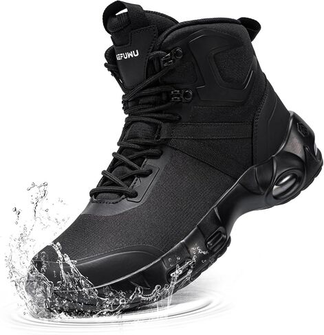 Military Tactical Boots Women Wide Waterproof 6 Inches 6.5 Women,Black in Saudi Arabia