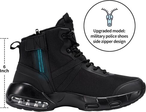 Military Tactical Boots Women Wide Waterproof 6 Inches 6.5 Women,Black in Saudi Arabia