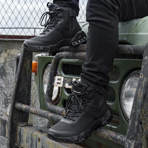 Military Tactical Boots Women Wide Waterproof 6 Inches 6.5 Women,Black in Saudi Arabia