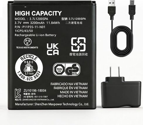 1-Pack TI-84 Plus CE Battery+Charger for Texas Instruments,𝗨𝗽𝗴𝗿𝗮𝗱𝗲𝗱 High Capacity 0 Cycle,P11P35-11-N01 Battery,Part No 3.7L1200SPB 3.7V TI-Nspire CX II TI-Nspire CX II CAS in Saudi Arabia