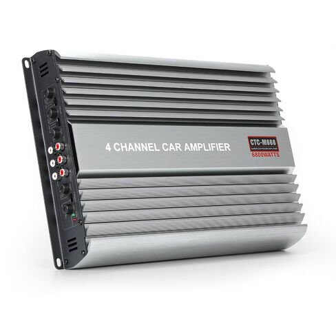 Car Amplifier 4 Channel, Amplifier Car Audio, 4 Channel Amp, 5800W Peak Power Silver Aluminum Alloy Car Stereo Audio Amplifier for Car Speakers and Subwoofers in Kuwait