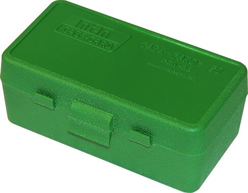 MTM 50 Round Flip-Top Ammo Box 38/357 Cal (Clear Blue) in Saudi Arabia