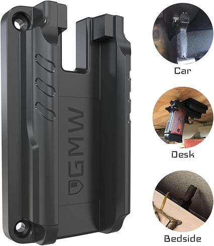 GMW Car Holster, 43 lbs. Rating Fast Draw Loader Gun Magnet | Strong Neodymium Gun Magnet | Compact Concealed Mount | Won't Scratch Your Firearm | For Home, Truck, Wall & Bedside Use ﻿ in Saudi Arabia