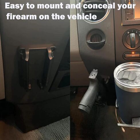 GMW Car Holster, 43 lbs. Rating Fast Draw Loader Gun Magnet | Strong Neodymium Gun Magnet | Compact Concealed Mount | Won't Scratch Your Firearm | For Home, Truck, Wall & Bedside Use ﻿ in Saudi Arabia