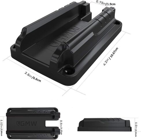 GMW Car Holster, 43 lbs. Rating Fast Draw Loader Gun Magnet | Strong Neodymium Gun Magnet | Compact Concealed Mount | Won't Scratch Your Firearm | For Home, Truck, Wall & Bedside Use ﻿ in Saudi Arabia