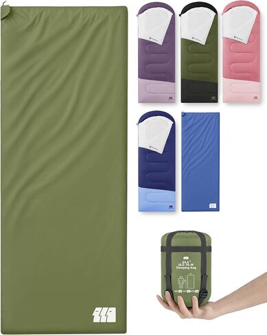 Ultralight Warm Weather Sleeping Bag - Portable, Waterproof, Compact Lightweight, Comfort with Compression Sack - Great for Outdoor Camping, Backpacking & Hiking in Kuwait