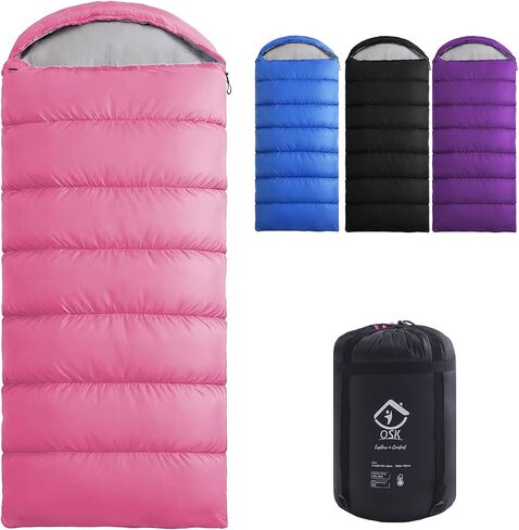 XXL Sleeping Bag for Adults Lightweight 41-59℉, 3-4 Season Waterproof Camping Sleeping Bag with Compression Sack for Backpacking Hiking in Saudi Arabia