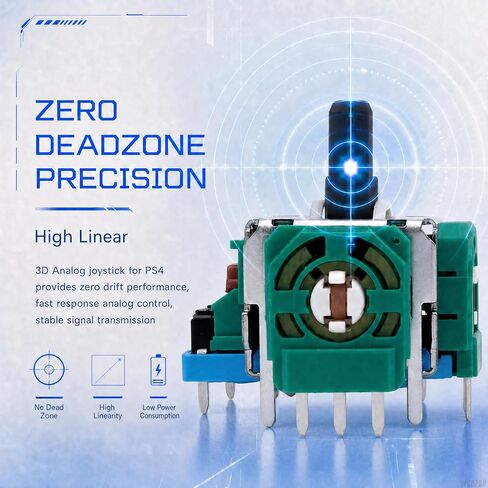 WCDZSU 6 Pcs 3D Analog Joystick Replacement for DualShock PS4 Controller | Stick Sensor Module High Precision Anti Stick Drift Joystick Replacement for PlayStation 4 with Repair Tool Kit in Saudi Arabia