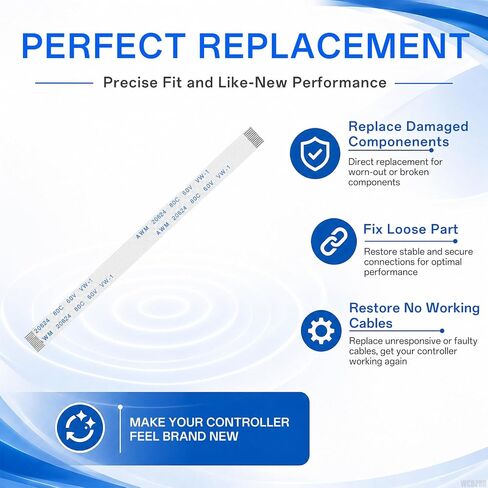WCDZSU 2pcs 12 Pin Power Button Ribbon Cable Replacement for PS4 Controller | Internal Circuit Ribbon Flex Cable Repair Replacement Part for PlayStation 4 Controller DualShock Accessories in Saudi Arabia