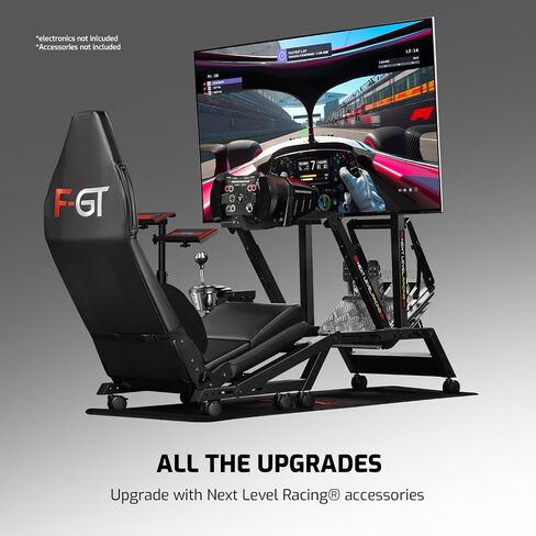 المستوى التالي لسباق F-GT Racing Simulator Cockpit. قمرة القيادة لمحاكاة سباقات Formula وGT متوافقة مع Thrustmaster وFanatec وMoza Racing على أجهزة الكمبيوتر الشخصية وXbox وPS in Kuwait