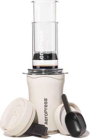 AeroPress Go Plus Portable Coffee Maker Kit, Black | Small, Travel, Camping & Office, All-in-One French Press, Pour-Over & Espresso Style Manual Brewer in Saudi Arabia