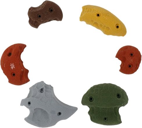 Atomik Rock Climbing Holds Set of 6 Screw-On Limestones in Assorted Earth Tones in Saudi Arabia