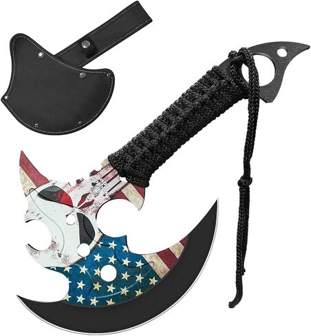 Outdoor 13" Camping Small to Medium Size Hatchet,Multi Functional Shock-Absorbing Tools Axe,Mountaineering Campfires Self Defense Portable Carrying,13",1LB in Saudi Arabia