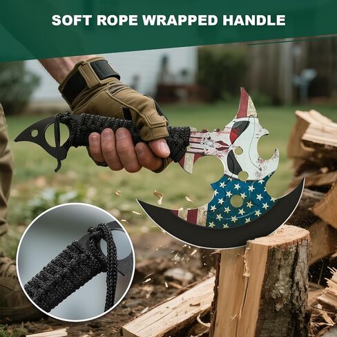 Outdoor 13" Camping Small to Medium Size Hatchet,Multi Functional Shock-Absorbing Tools Axe,Mountaineering Campfires Self Defense Portable Carrying,13",1LB in Saudi Arabia