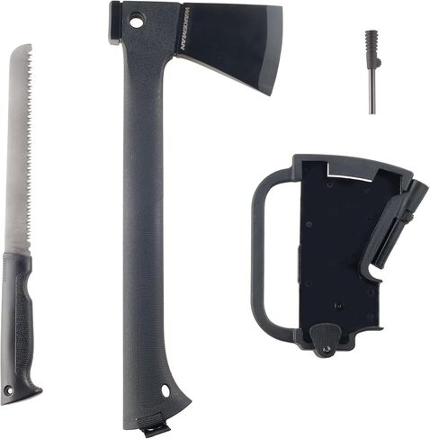 14 "Camping Axe with Hammer, Survival Throwing Hatchet with Sheath, Tactical Tomahawk with Spike, Nylon Fiber Handle for Outdoor Survival Hiking Camping in Saudi Arabia
