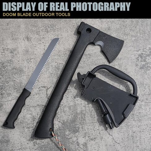 14 "Camping Axe with Hammer, Survival Throwing Hatchet with Sheath, Tactical Tomahawk with Spike, Nylon Fiber Handle for Outdoor Survival Hiking Camping in Saudi Arabia