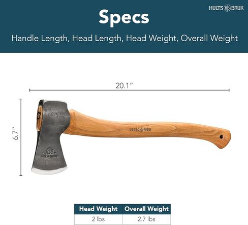 Hults Bruk 840712 Ekelund Hatchet - 2 lb Head, 20" Handle in Saudi Arabia
