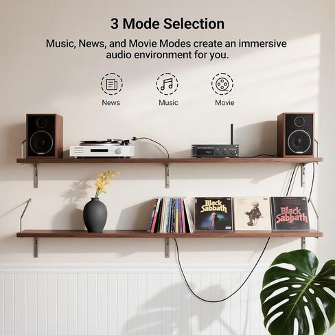 Inwa Bluetooth Audio Stereo Amplifier, 200W Dual Channel Mini Hi-Fi Stereo Receiver, 2.0CH Power Amp w/HDMI(ARC), Opt, Coax, USB, RCA for Home Speakers 100W x 2 with LED Display, Bass/Treble Control in Saudi Arabia