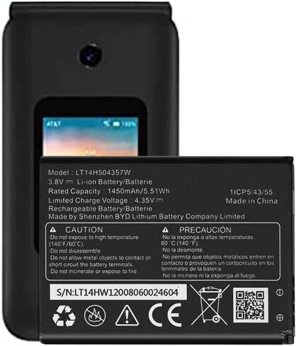 WUHAO LT14H504357W Replacement Battery for AT&T Cingular Flip IV U102AA 4G Battery 1450mAh in Saudi Arabia
