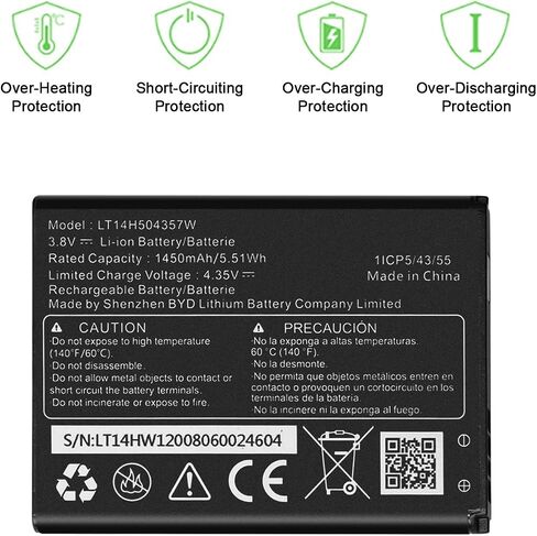 WUHAO LT14H504357W Replacement Battery for AT&T Cingular Flip IV U102AA 4G Battery 1450mAh in Saudi Arabia