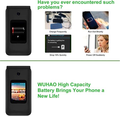 WUHAO LT14H504357W Replacement Battery for AT&T Cingular Flip IV U102AA 4G Battery 1450mAh in Saudi Arabia