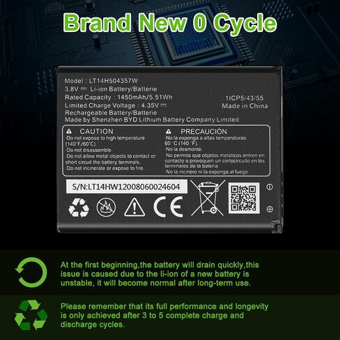 WUHAO LT14H504357W Replacement Battery for AT&T Cingular Flip IV U102AA 4G Battery 1450mAh in Saudi Arabia